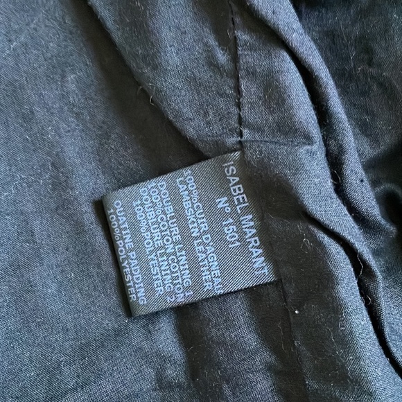 Isabel Marant Étoile Kady Quilted Washed Lamb Leather Jacket in Black. Size 36. - Picture 5 of 9